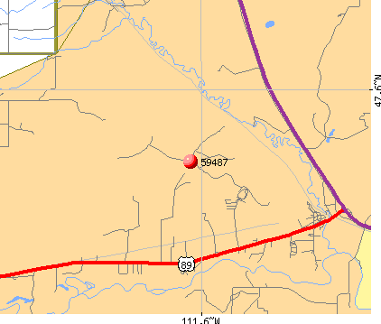 Vaughn, MT (59487) map