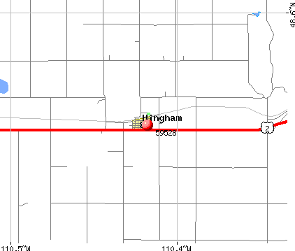 Hingham, MT (59528) map