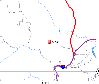 Wolf Creek, MT (59648) map