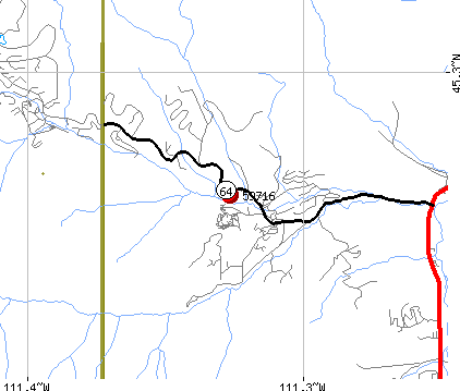 Big Sky, MT (59716) map