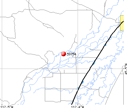 Twin Bridges, MT (59754) map