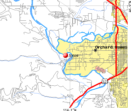 Orchard Homes, MT (59804) map