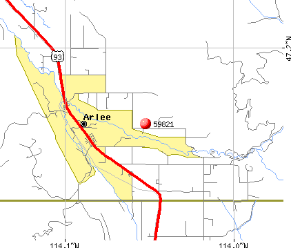 Arlee, MT (59821) map