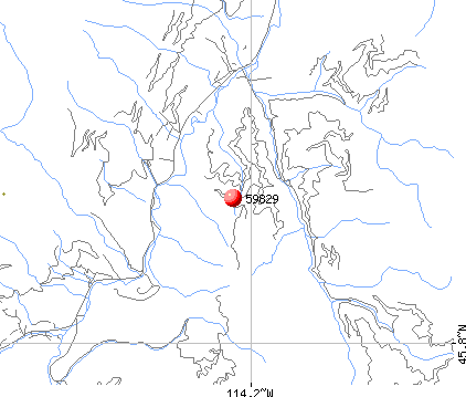 Darby, MT (59829) map