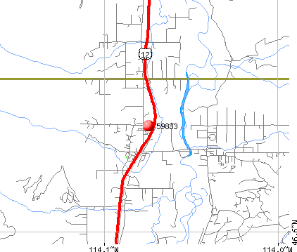 Florence, MT (59833) map