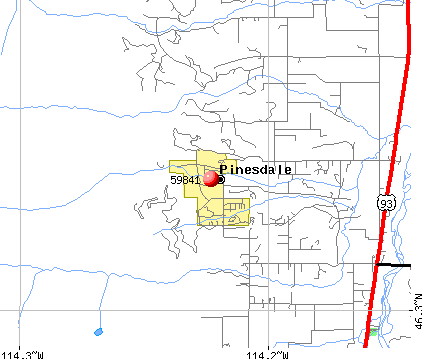 Pinesdale, MT (59841) map
