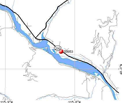 Noxon, MT (59853) map