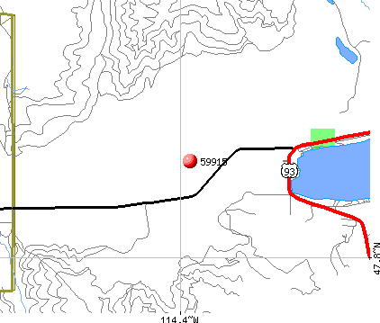 Niarada, MT (59915) map