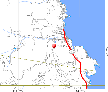 Lakeside, MT (59922) map