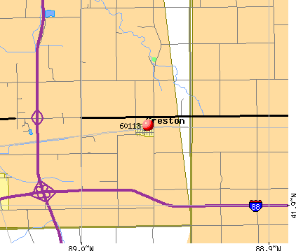Creston, IL (60113) map