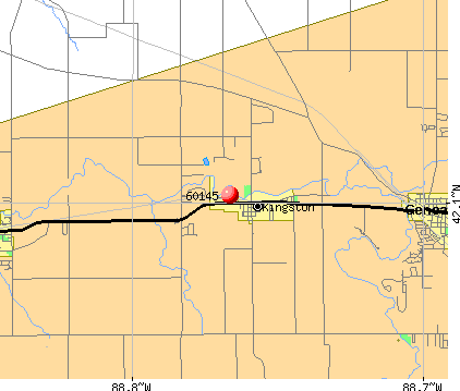 Kingston, IL (60145) map