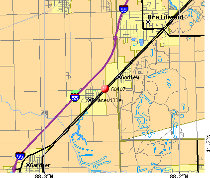 Braceville, IL (60407) map