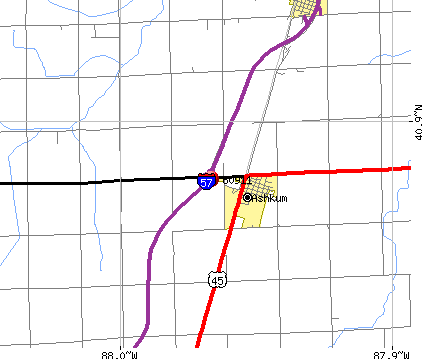 Ashkum, IL (60911) map
