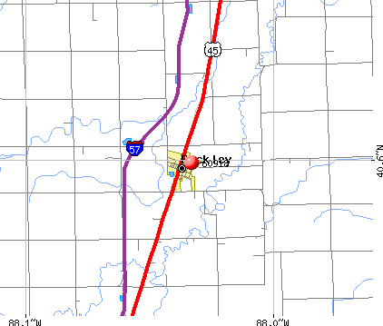 Buckley, IL (60918) map