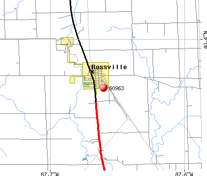 Rossville, IL (60963) map
