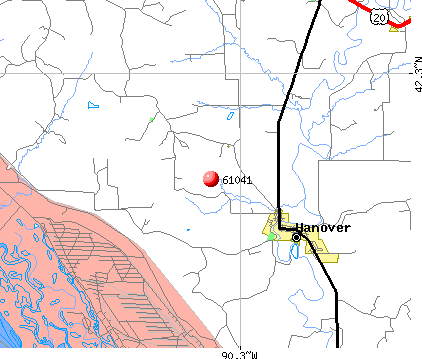 Hanover, IL (61041) map