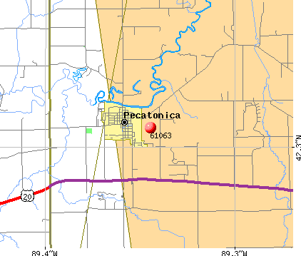Pecatonica, IL (61063) map