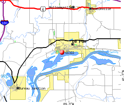 De Pue, IL (61322) map