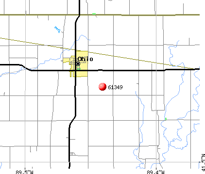 Ohio, IL (61349) map