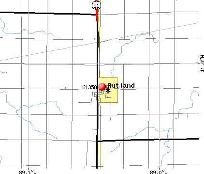 Rutland, IL (61358) map