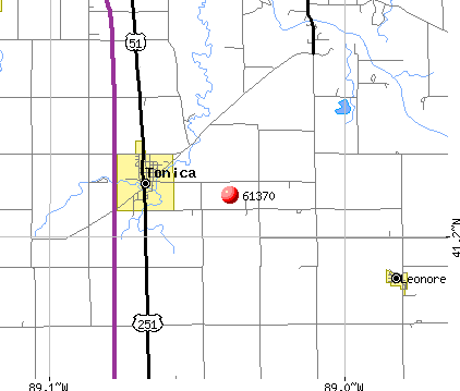 Tonica, IL (61370) map