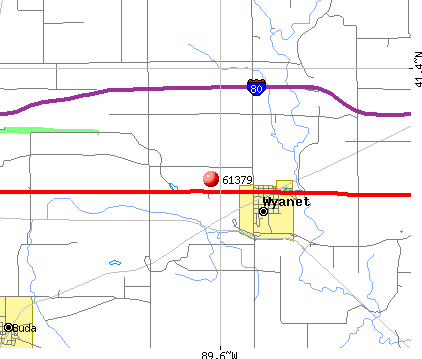 Wyanet, IL (61379) map