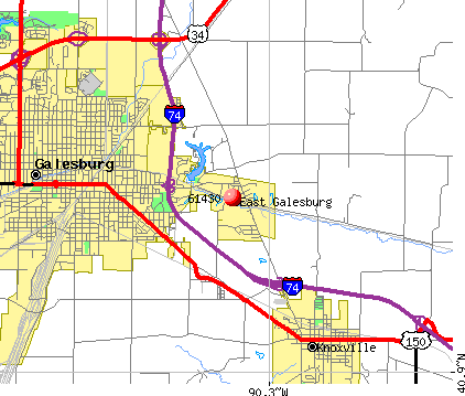 East Galesburg, IL (61430) map
