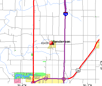 Henderson, IL (61439) map