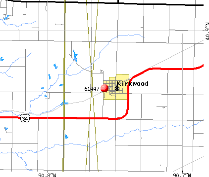 Kirkwood, IL (61447) map