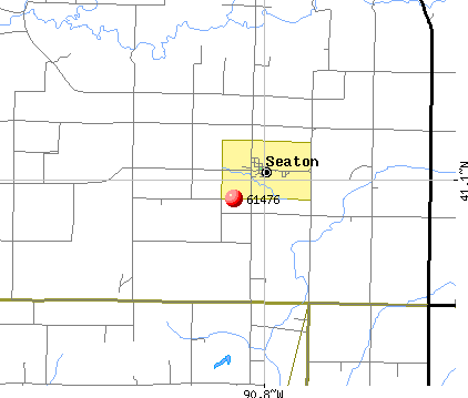 Seaton, IL (61476) map