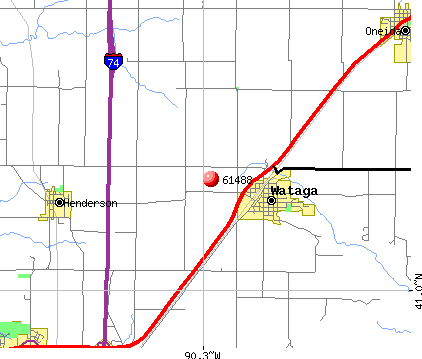 Wataga, IL (61488) map