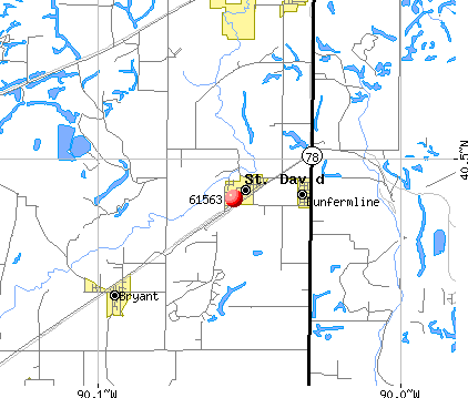 St. David, IL (61563) map