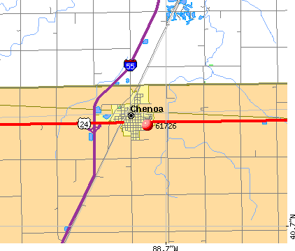 Chenoa, IL (61726) map