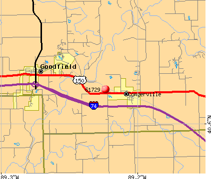 Congerville, IL (61729) map