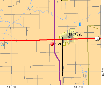 El Paso, IL (61738) map