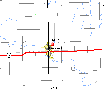 Forrest, IL (61741) map