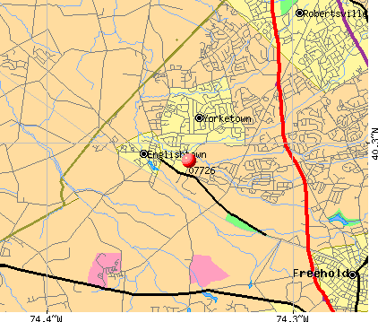Englishtown, NJ (07726) map
