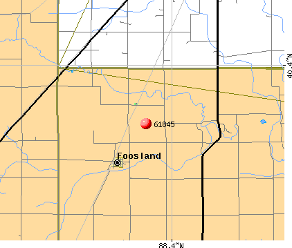 Foosland, IL (61845) map