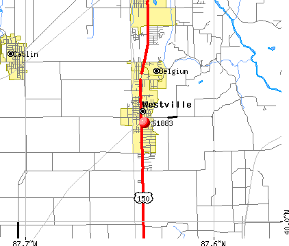 Westville, IL (61883) map