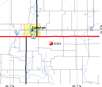 Camargo, IL (61919) map