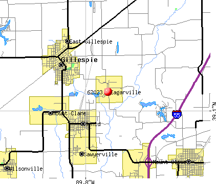 Eagarville, IL (62023) map