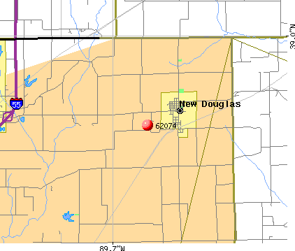 New Douglas, IL (62074) map