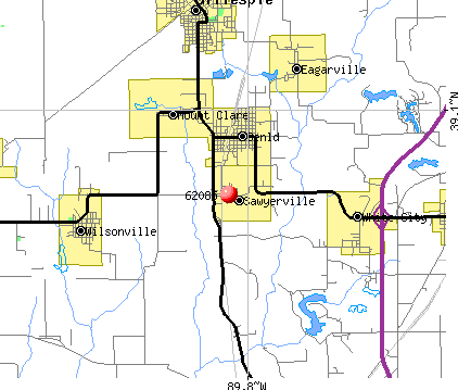 Sawyerville, IL (62085) map