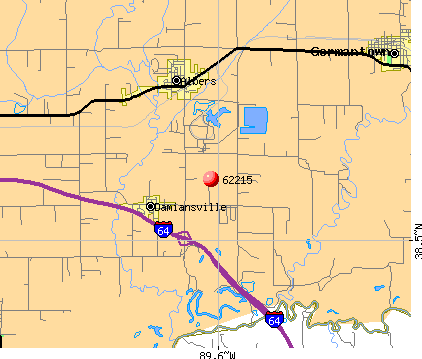Albers, IL (62215) map
