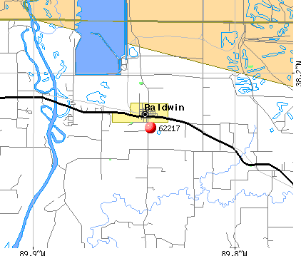 Baldwin, IL (62217) map