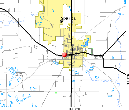 Sparta, IL (62286) map