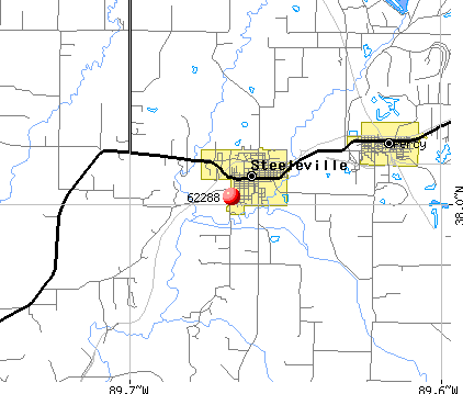 Steeleville, IL (62288) map