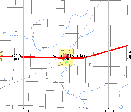 Elvaston, IL (62334) map