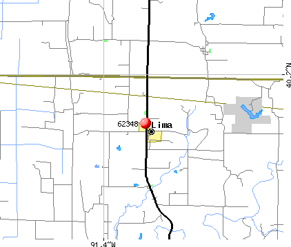 Lima, IL (62348) map
