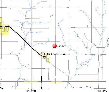 Plainville, IL (62365) map